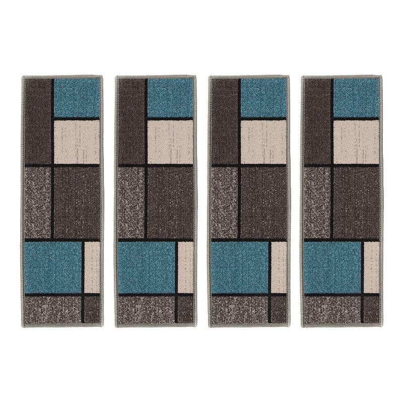 78378715 World Rug Gallery Modern Boxes 4-pk Stair Treads,  sku 78378715