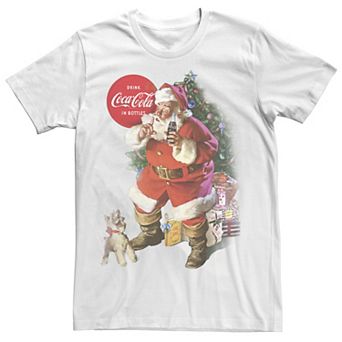 Men's Coca Cola Puppy Vintage Christmas Tee