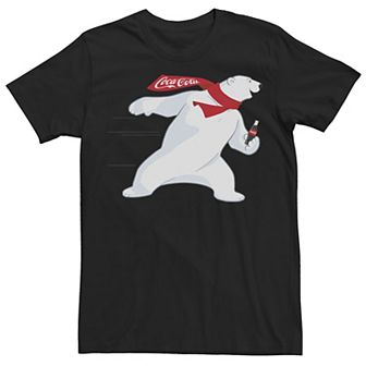 Men's Coca Cola Slide Christmas Soda Logo Tee