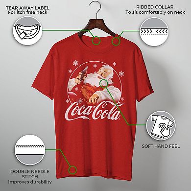 Men's Coca Cola Santa Retro Christmas Logo Tee