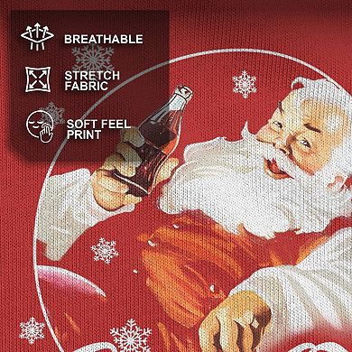 Men's Coca Cola Santa Retro Christmas Logo Tee