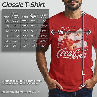 Men's Coca Cola Santa Retro Christmas Logo Tee