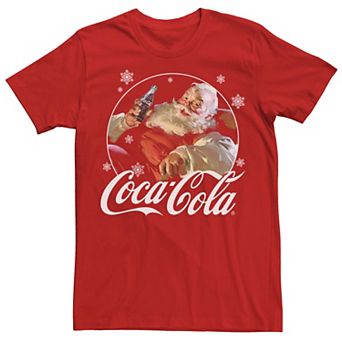 Men's Coca Cola Santa Retro Christmas Logo Tee
