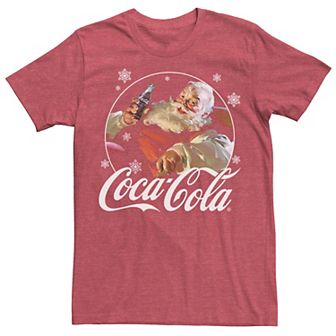 Men's Coca Cola Santa Retro Christmas Logo Tee