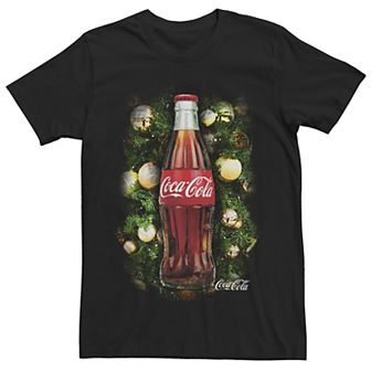 Men's Coca-Cola Holiday Christmas Bottle Ornament Tee