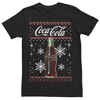 Men's Coca-Cola Classic Bottle Christmas Sweater Style Tee