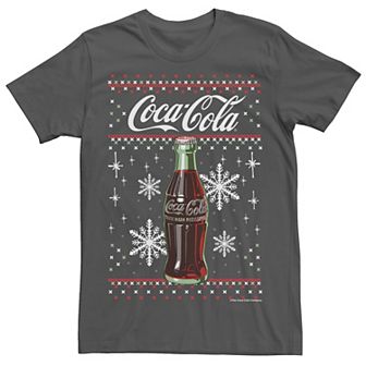 Men's Coca-Cola Classic Bottle Christmas Sweater Style Tee