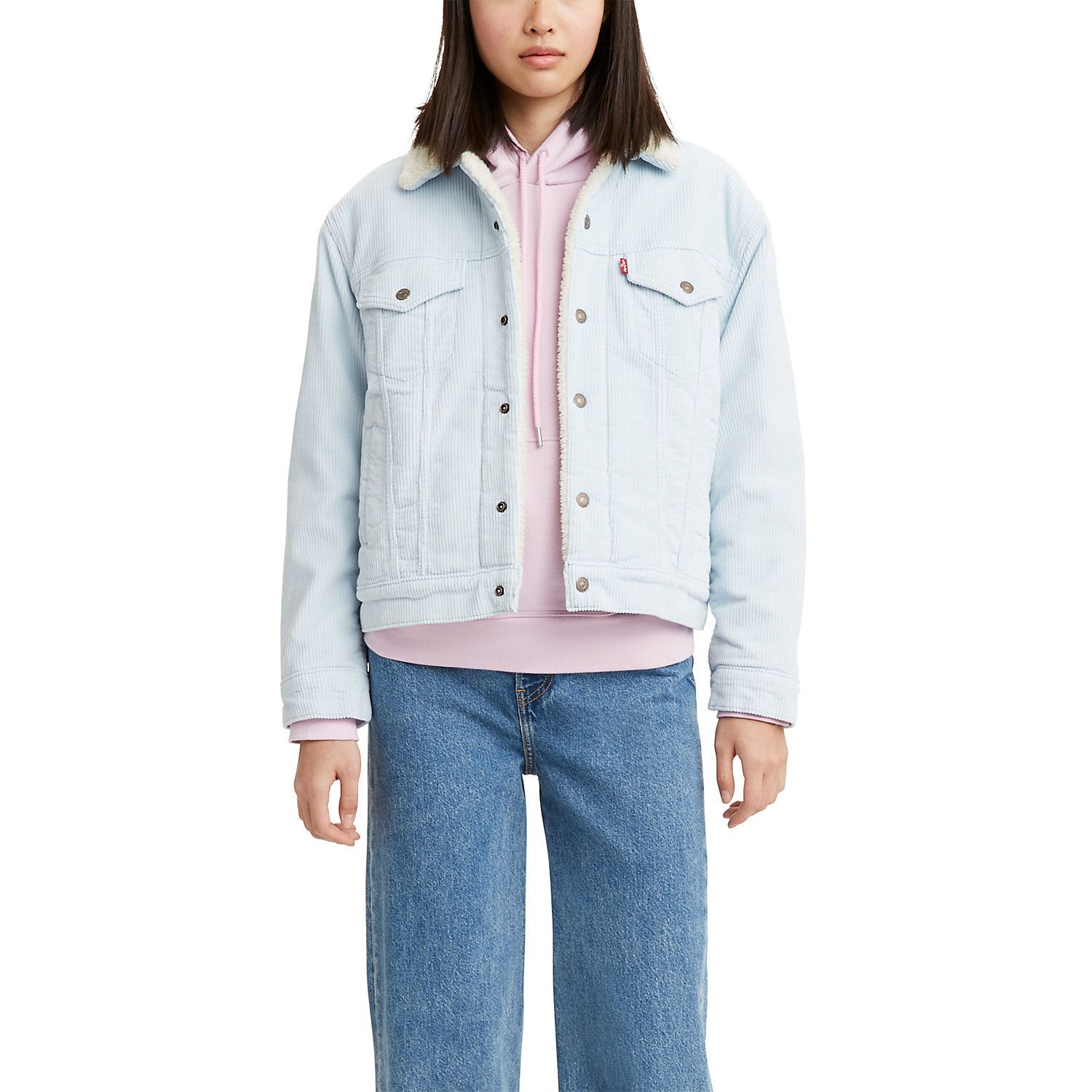 levi ladies sherpa trucker jacket