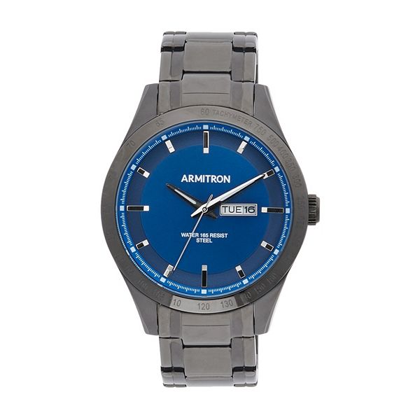 Armitron men's blue dial stainless steel tachymeter on sale watch