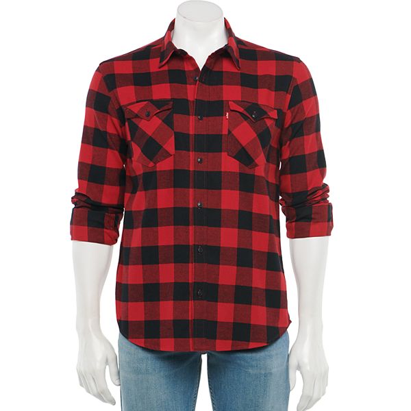 Introducir 61+ imagen men’s levi’s button-down flannel shirt