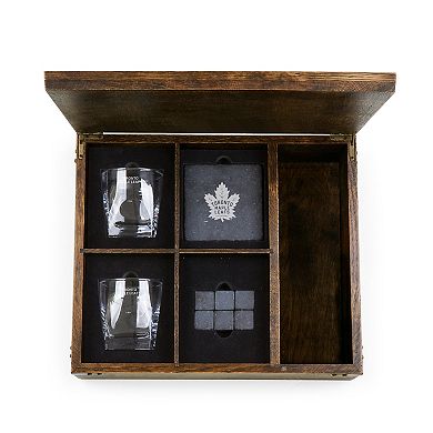 Picnic Time Toronto Maple Leafs Whiskey Box Gift Set