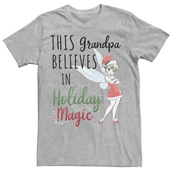 Disney's Peter Pan Christmas Tinker Bell Holiday Magic Grandpa Men's Tee