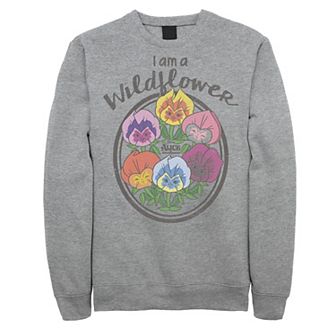 Men's Alice In Wonderland Wildflower Text Sweatshirt