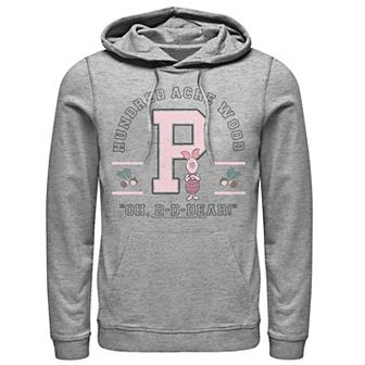 Disney's Winnie The Pooh Piglet Collegiate Oh Dear Quote Men's Hoodie