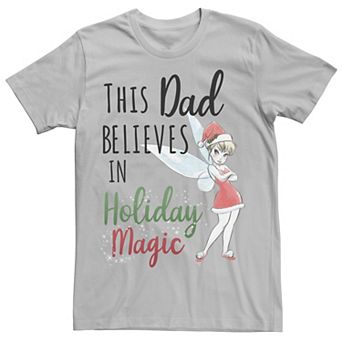 Disney's Peter Pan Christmas Tinker Bell Holiday Magic Dad Men's Tee
