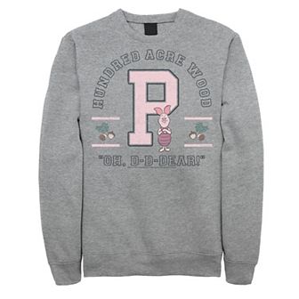 Disney's Winnie The Pooh Piglet Men's Collegiate Oh Dear Quote Sweatshirt