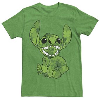Disney's Lilo & Stitch Men's St. Patrick's Day Stitch Clover Fill Tee