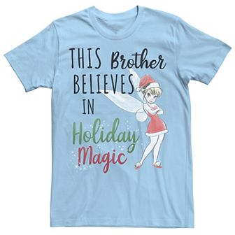 Disney's Peter Pan Christmas Tinker Bell Holiday Magic Brother Men's Tee