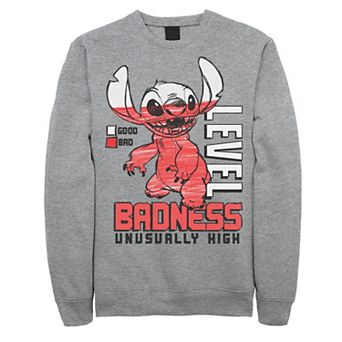 Disney's Lilo & Stitch Men's Level Badness Gradient Portrait Sweatshirt