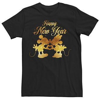 Disney's Mickey & Minnie Men's Happy New Year Silhouette Tee