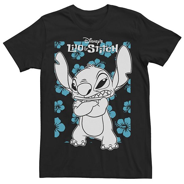 Disney's Lilo & Stitch Men's Tropical Flower Portrait Movie Poster Tee