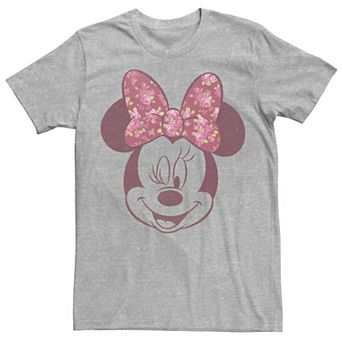 Disney's Mickey & Friends Minnie Men's Floral Bow Portrait Tee