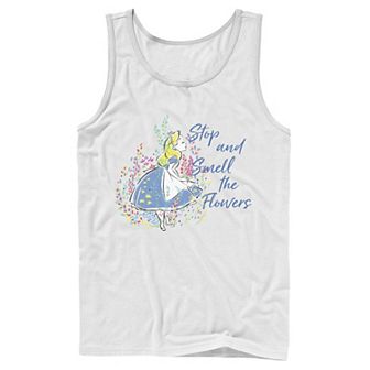 Men's Disney Alice In Wonderland Stop And Smell The Flowers Tank Top