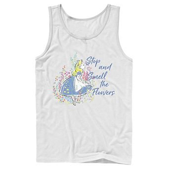 Men's Disney Alice In Wonderland Stop And Smell The Flowers Tank Top