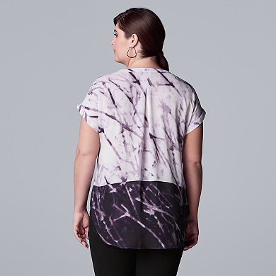 Plus Size Simply Vera Vera Wang Dolman Popover Top