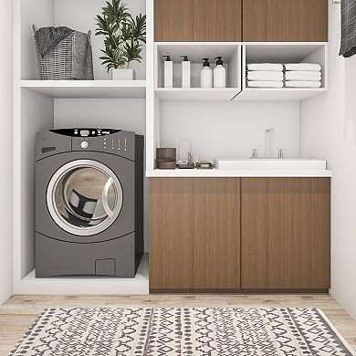 World Rug Gallery Distressed Bohemian Anti-Fatigue Mat