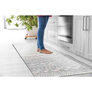 World Rug Gallery Distressed Linear Geo Anti-Fatigue Mat