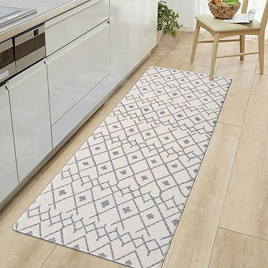 World Rug Gallery Modern Boho Trellis Anti-Fatigue Mat