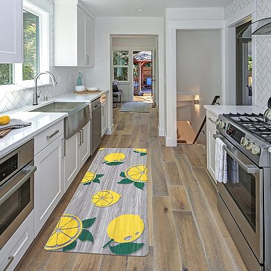 World Rug Gallery Lemon Pattern Anti-Fatigue Mat
