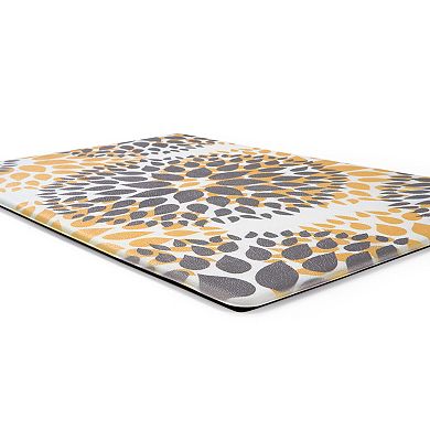 World Rug Gallery Modern Floral Circles Anti-Fatigue Mat