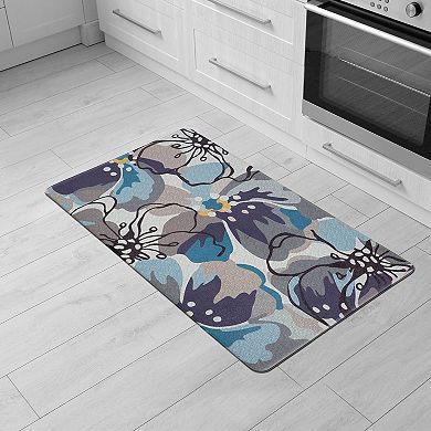 World Rug Gallery Modern Large Floral Anti-Fatigue Mat