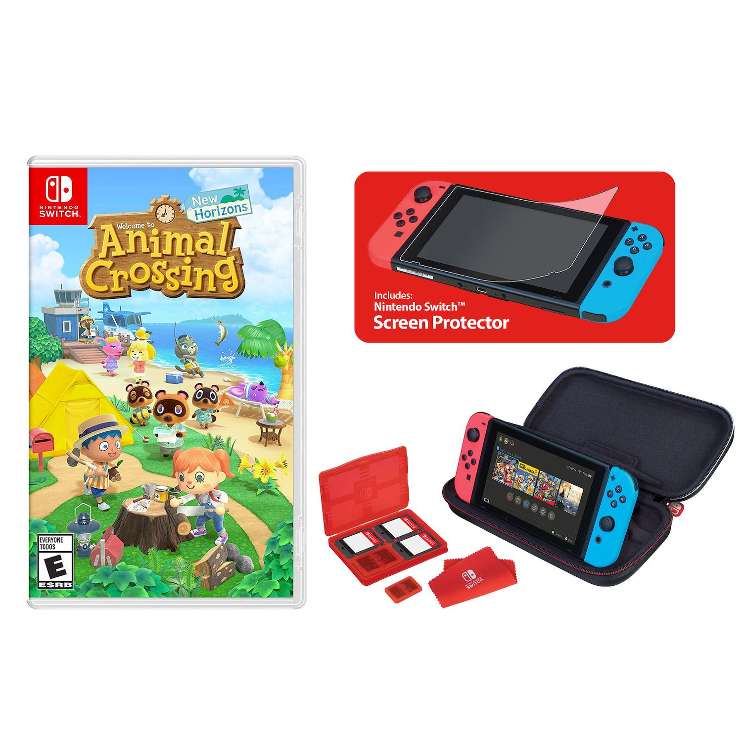 animal crossing switch and game bundle