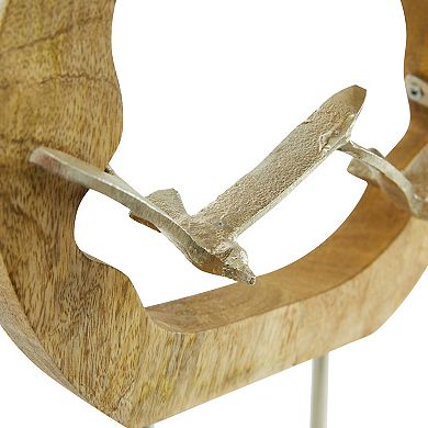 Stella & Eve Aluminum Sculpture with Silver Bird Center