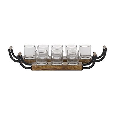 Stella & Eve Small Farmhouse Glass Candle Holder 8-piece Set