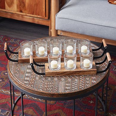 Stella & Eve Small Farmhouse Glass Candle Holder 8-piece Set