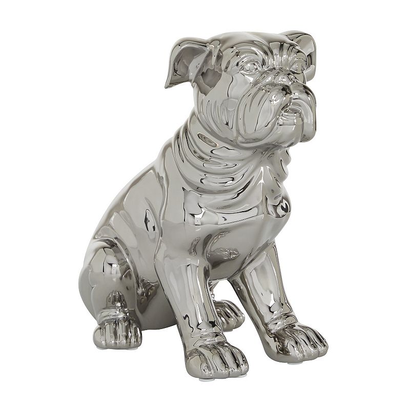 44085436 Stella & Eve Silver Ceramic Sitting Dog Sculpture  sku 44085436