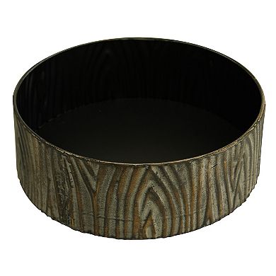 Stella & Eve Round Antique Bronze Metal Box 2-piece Set