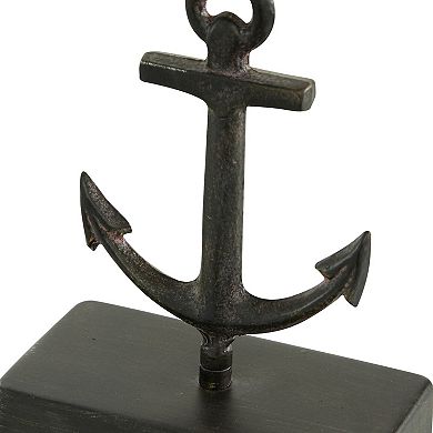Stella & Eve Ship Anchor Metal Candle Holder 2-piece Set