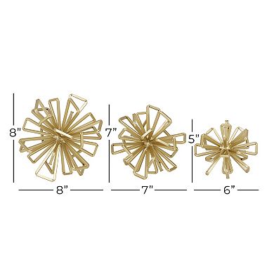 Stella & Eve Gold Metal 3D Geometric Star Sculpture 3-piece Set