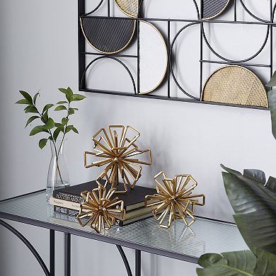 Stella & Eve Gold Metal 3D Geometric Star Sculpture 3-piece Set