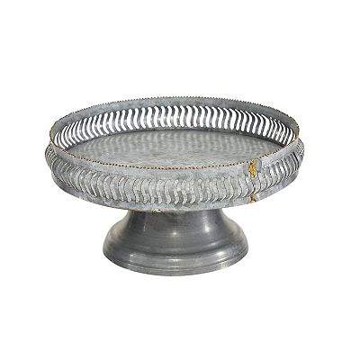Stella & Eve Galvanized Metal Cake Stand 2-piece Set