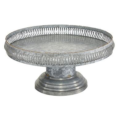 Stella & Eve Galvanized Metal Cake Stand 2-piece Set