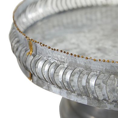 Stella & Eve Galvanized Metal Cake Stand 2-piece Set