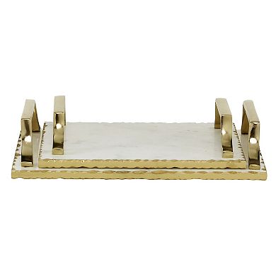 Stella & Eve Light Marble Tray 2-piece Set