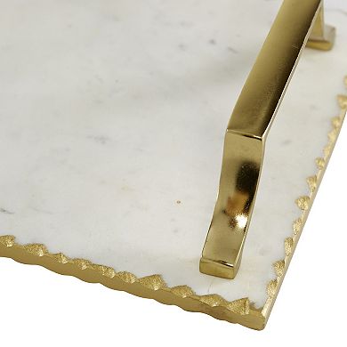 Stella & Eve Light Marble Tray 2-piece Set