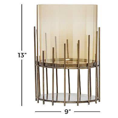 Stella & Eve Gold Glass Contemporary Candlestick Holder